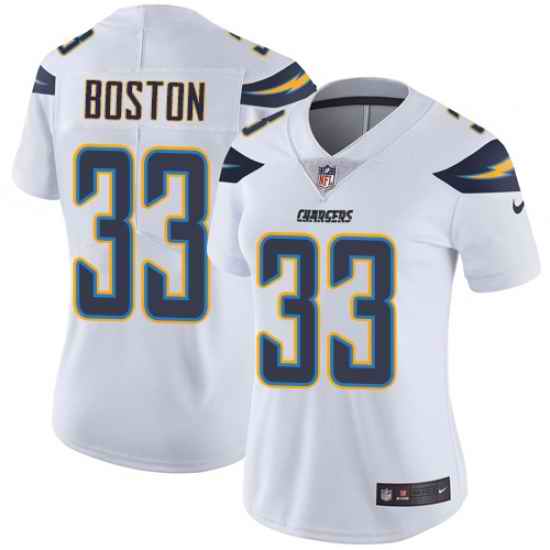 Nike Chargers #33 Tre Boston White Womens Stitched NFL Vapor Untouchable Limited Jersey